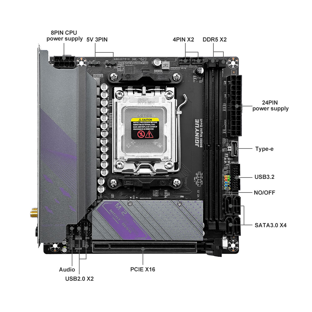JGINYUE B650 ITX 마더보드 DDR5 미니  - X870E Atx Motherboard 리뷰 및 가격